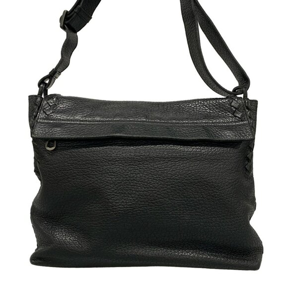 Auth BOTTEGA VENETA Cervo 221065 Black Leather Shoulder Bag - Picture 1 of 15